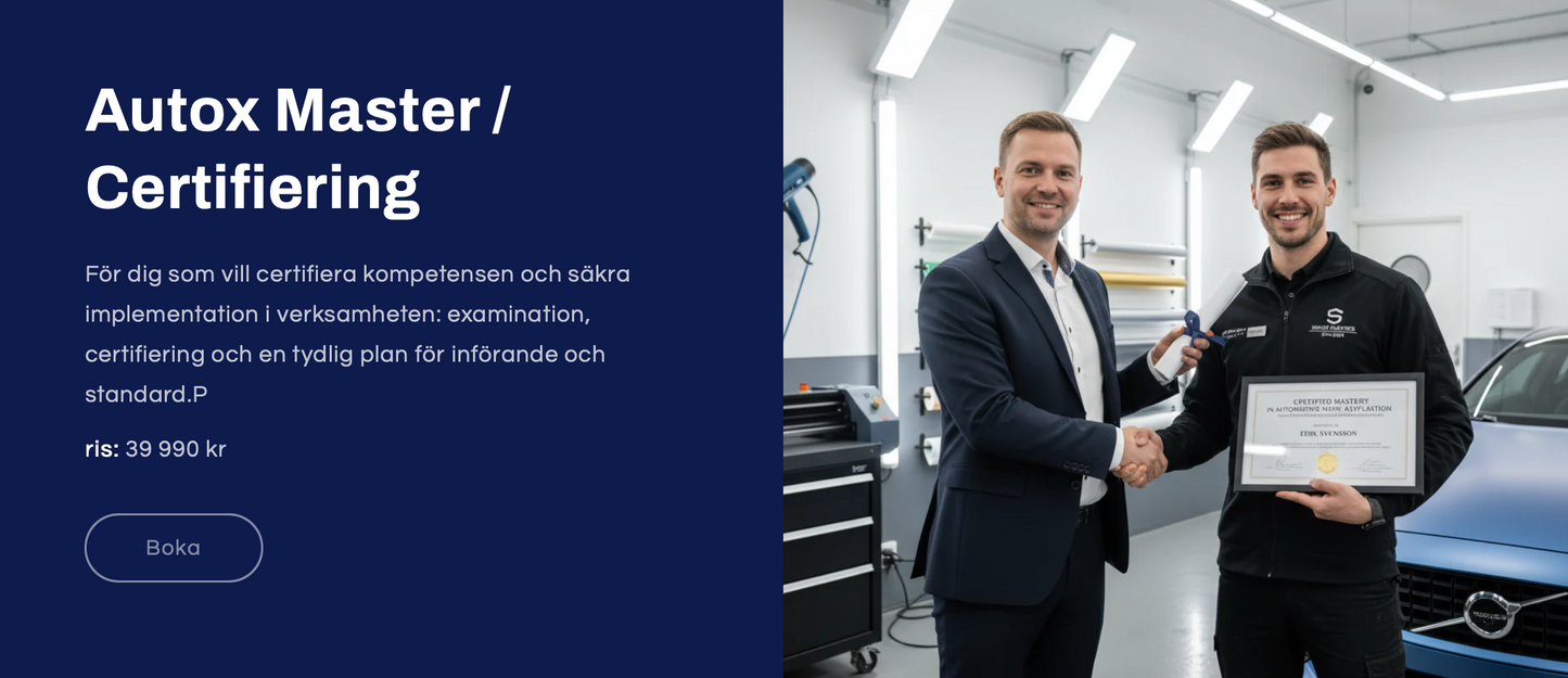 Autox Master / Certifiering